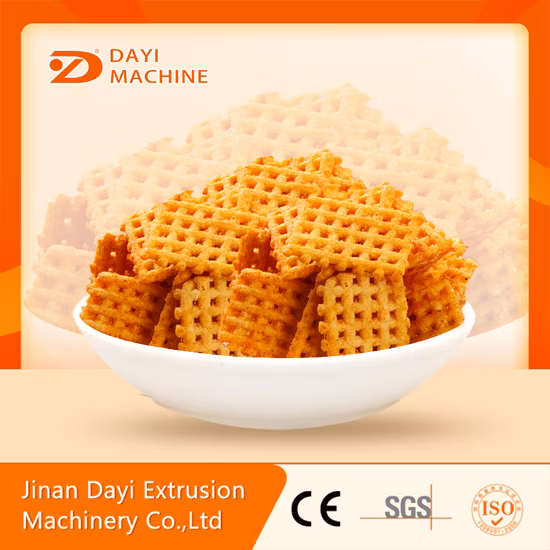 Equipamento de produção de lanche de farinha de trigo frito com parafuso duplo de alto rendimento